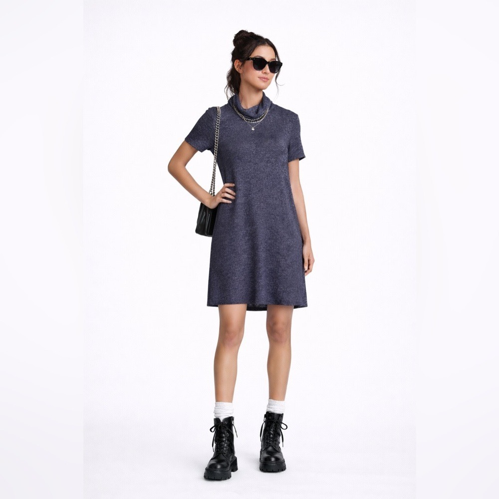 Bobeau High Neck‎ Sweater Dress Cozy Plus Size Knit Midi NWT Size 2X